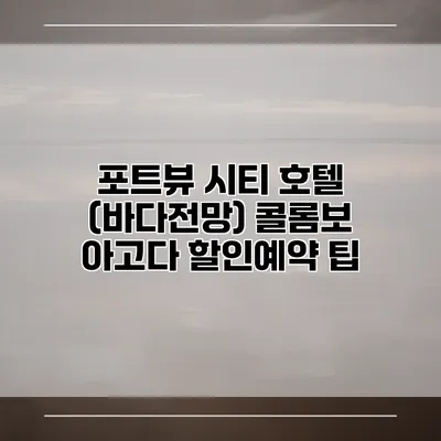 포트뷰 시티 호텔 (바다전망) 콜롬보 아고다 할인예약 팁