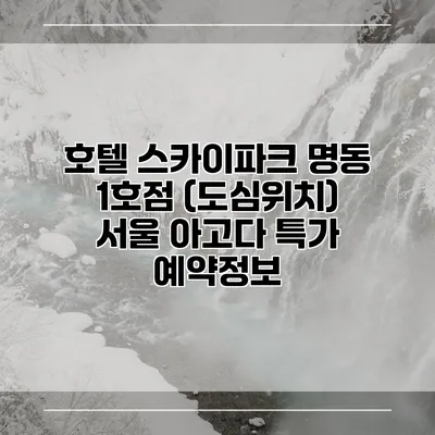 호텔 스카이파크 명동 1호점 (도심위치) 서울 아고다 특가 예약정보