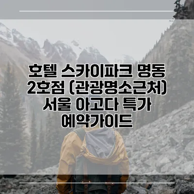 호텔 스카이파크 명동 2호점 (관광명소근처) 서울 아고다 특가 예약가이드