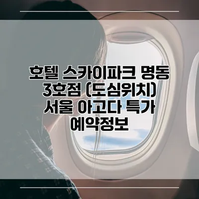 호텔 스카이파크 명동 3호점 (도심위치) 서울 아고다 특가 예약정보