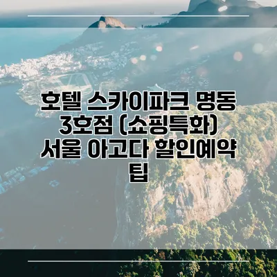 호텔 스카이파크 명동 3호점 (쇼핑특화) 서울 아고다 할인예약 팁